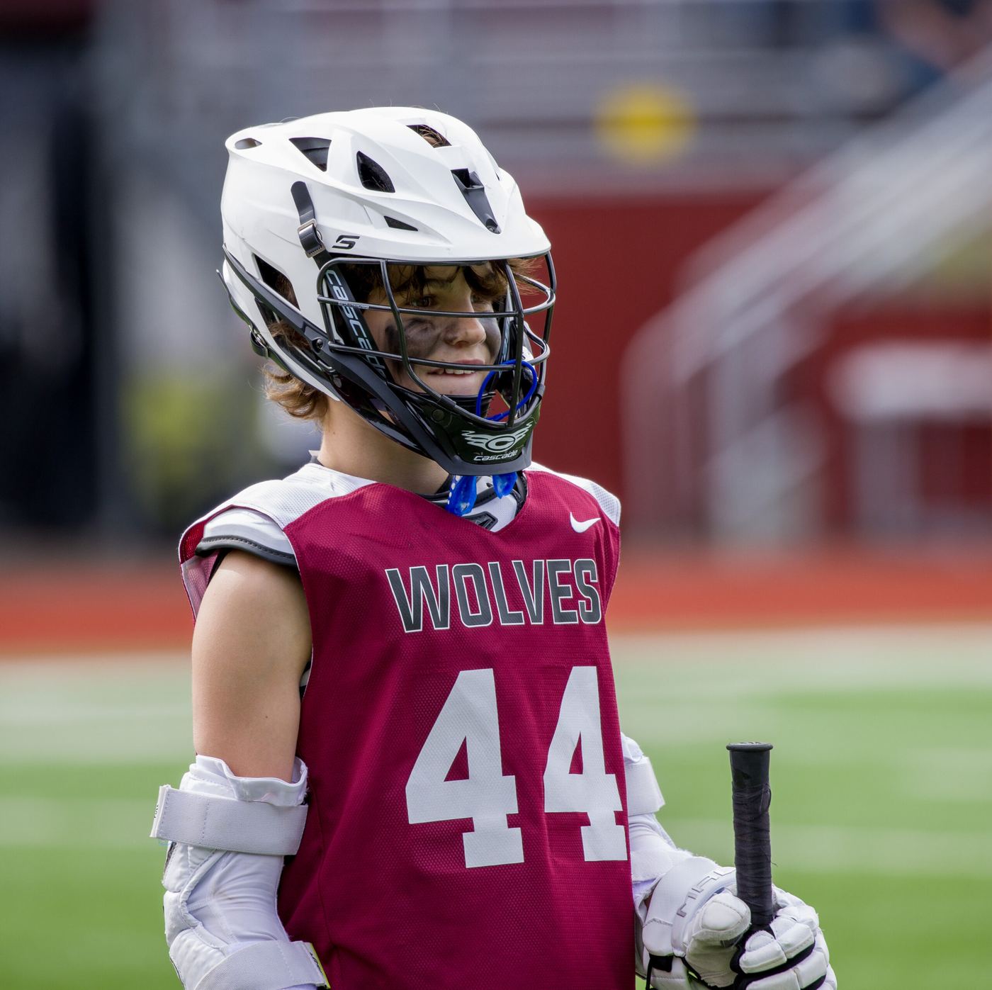 Tualatin Wolves youth player wearing number 44 on the sideline